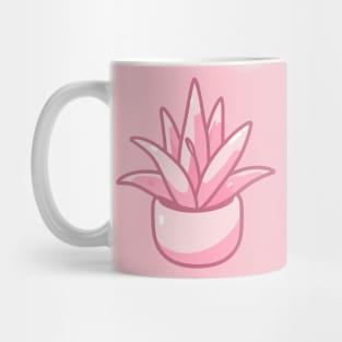 Cute Pink Succulent in a Flower Pot | Kawaii Style Houseplant Decoration Mug